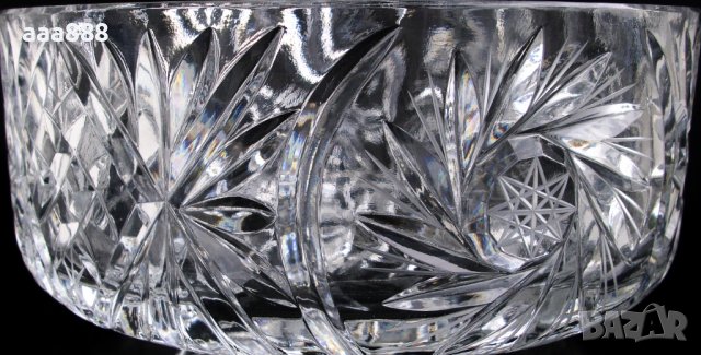 Фруктиера на крачета чешки кристал Бохемия, снимка 7 - Прибори за хранене, готвене и сервиране - 36925823