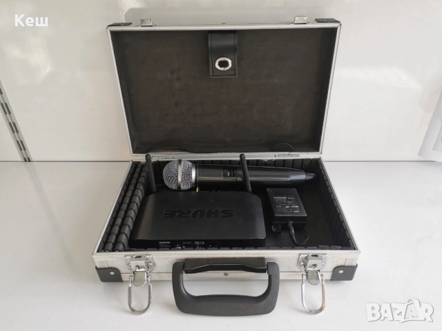 Shure GLXD2+Shure GLXD4-Безжичен микрофон +Цифров безжичен приемник, снимка 4 - Микрофони - 52628974