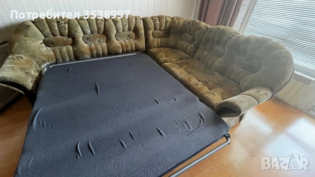Диван ъглов (286/200) с функция за сън  (140/186), снимка 4 - Дивани и мека мебел - 51311939