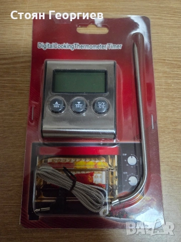 Дигитален термометър за барбекю/фурна / С таймер и магнит, снимка 2 - Друга електроника - 53471422