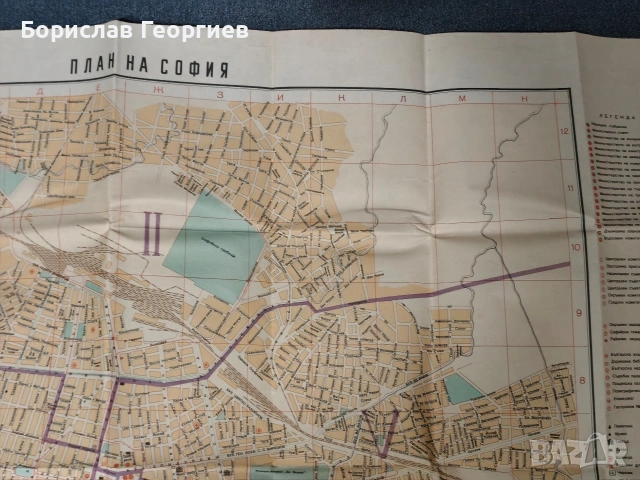 План на София 1957 г. Схема на София и присъединените към нея селища , снимка 5 - Колекции - 53434923