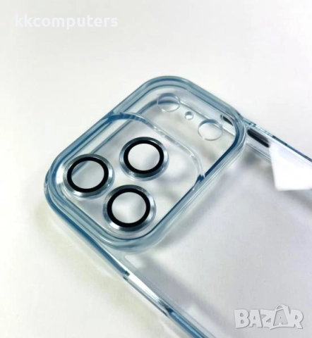 Калъф силикон Clear Camera Protect / Син-прозрачен / за iPhone 16 Pro 6.3 Баркод : 3132419, снимка 2 - Калъфи, кейсове - 52433574