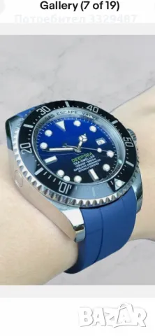 ТОП ПРОМО ЦЕНА ROLEX Силиконова каишка RUBBER B, снимка 6 - Мъжки - 42524553