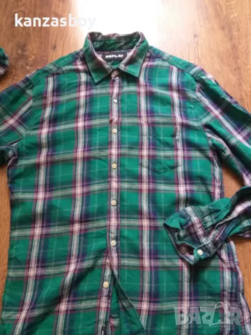 Replay Long Sleeve - страхотна мъжка риза КАТО НОВА M, снимка 5 - Ризи - 47841110