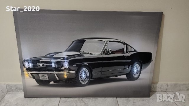 Светеща картина с LED осветление - Ford Mustang Shelby GT - black, снимка 2 - Картини - 39815608