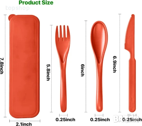 НОВИ комплект дебели пластмасови прибори за многократна употреба в кутийки, 8 комплекта. Включва..., снимка 3 - Прибори за хранене, готвене и сервиране - 50495036