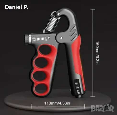 Уред за трениране на силата на захвата с брояч, снимка 1