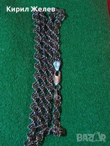 РАЗКОШЕН ИТАЛИАНСКИ СРЕБЪРЕН МОДЕН АРТ УНИСЕКС ЛАНЕЦ СРЕБРО 925 КРАСИВА ЗДРАВА ВИНТИДЖ ПЛЕТКА 32364