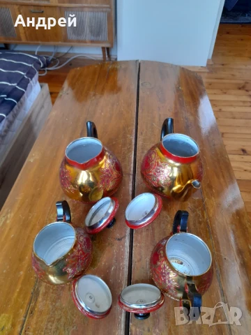 Стар комплект Руски чайници, снимка 5 - Други ценни предмети - 50772564