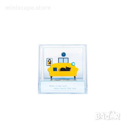 Home is the Nest - ръчно изработен декоративен куб, снимка 2 - Декорация за дома - 52515462