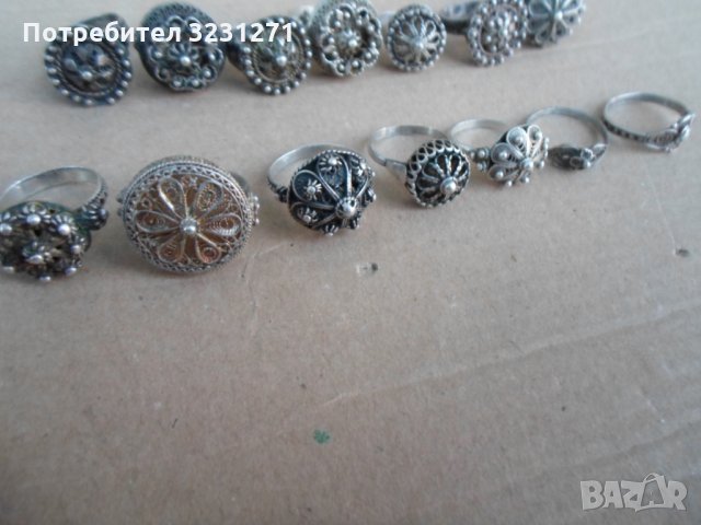 Колекция от 14 сребърни антикварни/ фолклорни дамски пръстена, снимка 3 - Антикварни и старинни предмети - 35028712