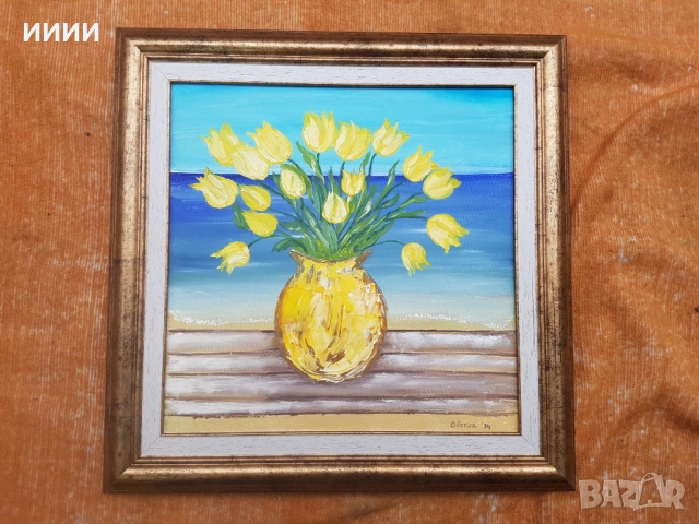 Картина маслени бои в луксозна рамка, снимка 2 - Картини - 53396600