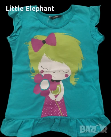 Блузка с къдрички момиченце"Summer girl"/4-5 г нова