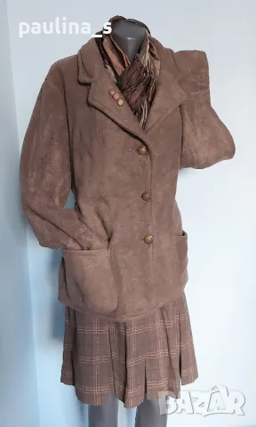 Два различни броя / Топло палто от полар тип teddy bear "L. L. Bean" и Италианско , снимка 5 - Палта, манта - 30408485