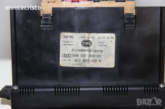 Панел климатроник Audi A3 8L (1996-2003г.) 8L0820043B / 8L0 820 043 B / 5HB00760800 управление, снимка 4 - Части - 47766894