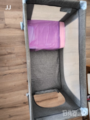 Бебешка кошара с KinderKraft Joy full Синя момче Сгъваема с матрак, снимка 3 - Кошарки - 51552076