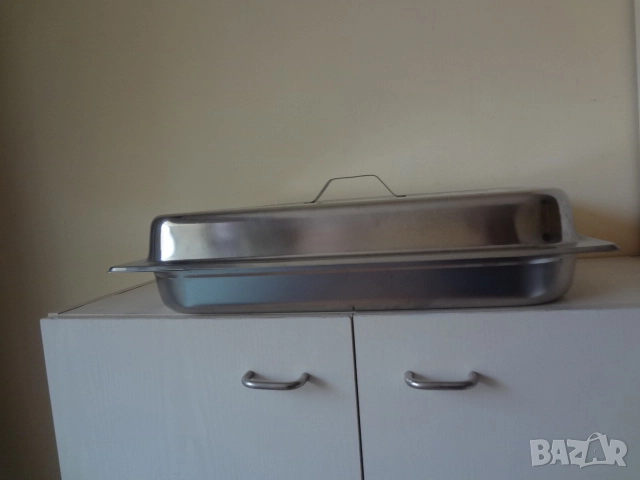 Голяма иноксова тава с капак и стойка, снимка 9 - Съдове за готвене - 52793764