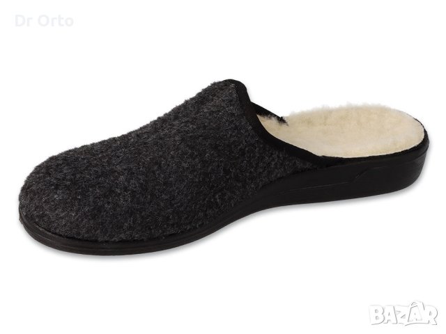BEFADO DR ORTO Полски домашни чехли с естествена вълна, Черни, снимка 3 - Други - 39773643