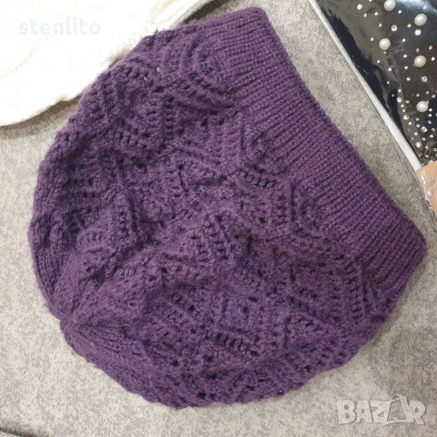 Зимна плетена шапка Silver Star + подарък!, снимка 4 - Шапки, шалове и ръкавици - 35038613