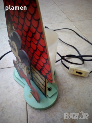 Стар детска ношна лампа Мики Маус, снимка 2 - Антикварни и старинни предмети - 27365800