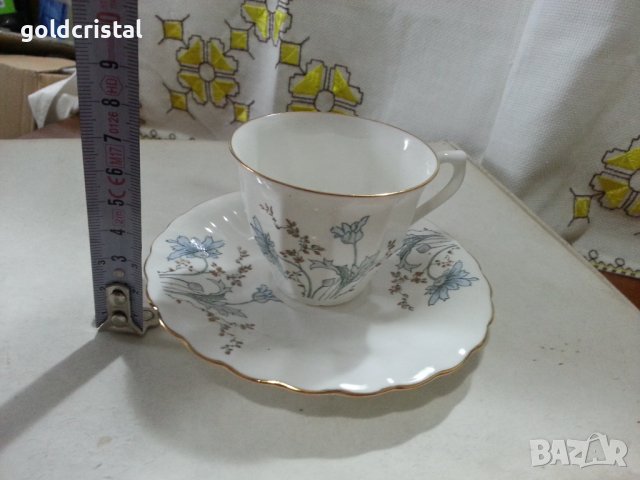 Български костен порцелан Бононя чаши за кафе , снимка 2 - Антикварни и старинни предмети - 44089877