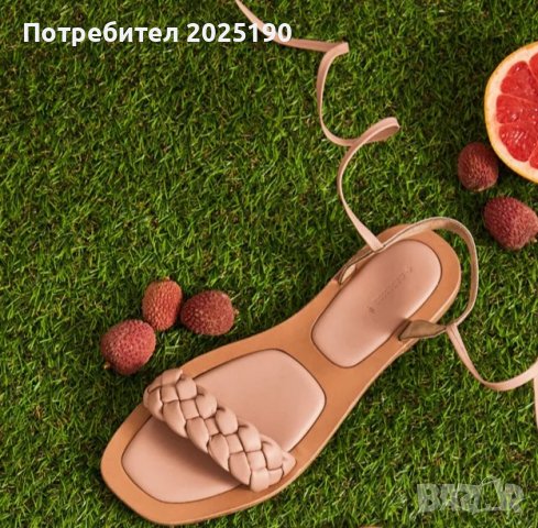 Дамски равни сандали с връзки Н&М 