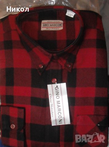 Карирана бархетна риза с дълъг ръкав, gina marconi, снимка 4 - Ризи - 38497858