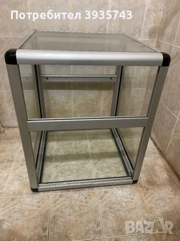 Маса алуминий помощна етажерка витрина, снимка 3 - Маси - 48103114