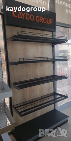 Стелаж за хляб, печива, пекарна, соленки, фурна, хлебарница, метален с дървен гръб НОВ!, снимка 14 - Стелажи и щандове - 51837225