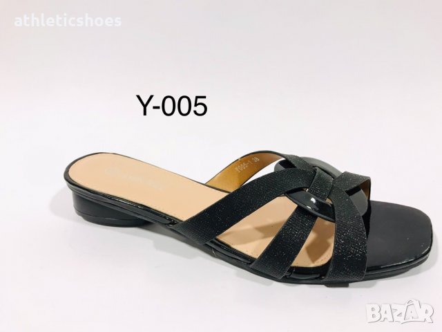 Дамски официални чехли в златно ,сребърно и черно, снимка 2 - Чехли - 32951781