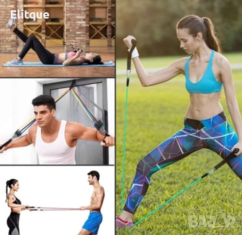 Комплект от ластици със съпротивление за крака и удобна преносима торбичка
