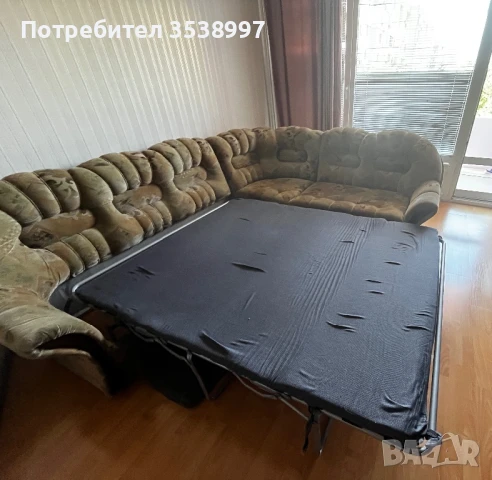 Диван ъглов (286/200) с функция за сън  (140/186), снимка 5 - Дивани и мека мебел - 51311939