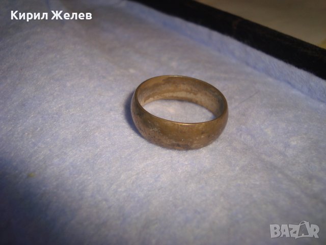 СТАРА БРОНЗОВА ХАЛКА ПРЪСТЕН МЕСИНГ ПОСРЕБРЯВАНЕ РЪЧНА ИЗРАБОТКА 27716, снимка 8 - Антикварни и старинни предмети - 37419286