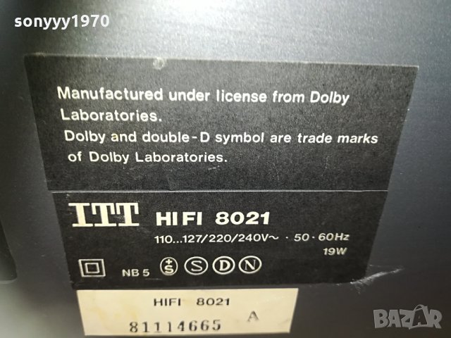 ITT 8021 HIFI DECK ВНОС GERMANY 1704211736, снимка 14 - Декове - 32584377