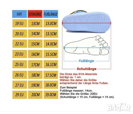 Детски боси гумени ботуши №22 - НОВИ, снимка 2 - Бебешки боти и ботуши - 53507820