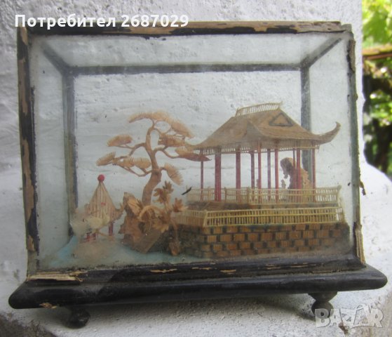Япония  / Китай / Азия -  3, пагода, дърво, Диорама, снимка 1 - Антикварни и старинни предмети - 33360457