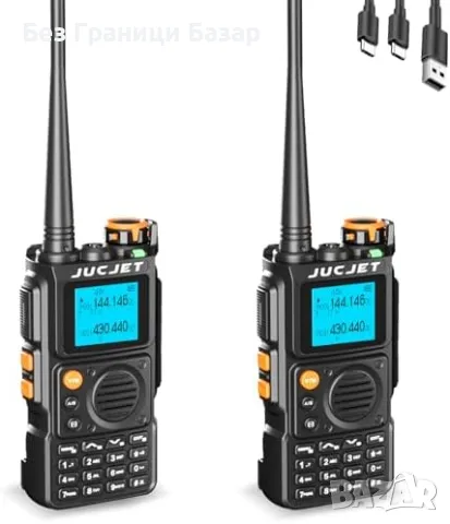 Нови 2 броя Уоки Токи, 999 Канала, 2600mAh, Двоен Обхват Двулентова Радиостанция