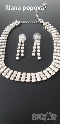 Колие с обици, снимка 3 - Бижутерийни комплекти - 39266499