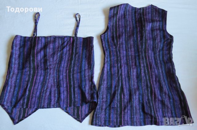 Комплект блузка с презрамки и туника без ръкави, снимка 4 - Комплекти - 26759324