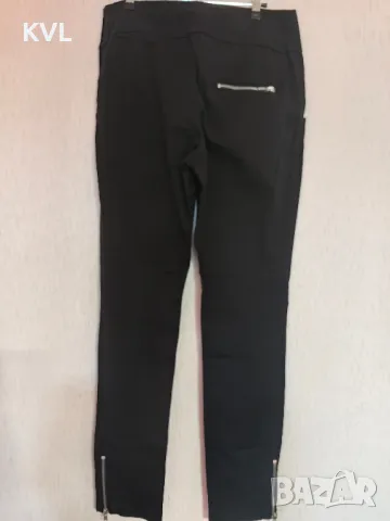 Черен панталон, висока талия, слим, снимка 3 - Панталони - 49974169