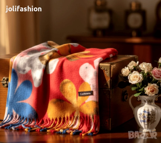 Кашмирени шалове за зимата, снимка 5 - Шалове - 31237077
