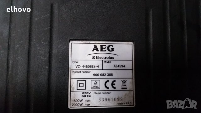 Прахосмукачка AEG electrolux AE 4594, снимка 5 - Прахосмукачки - 26788829