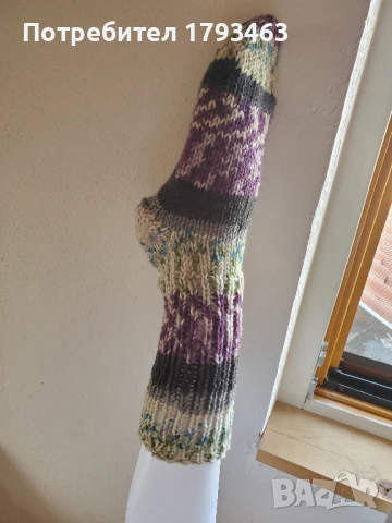 Ръчно плетени мъжки/дамски/ чорапи размер 39, снимка 2 - Мъжки чорапи - 51131130