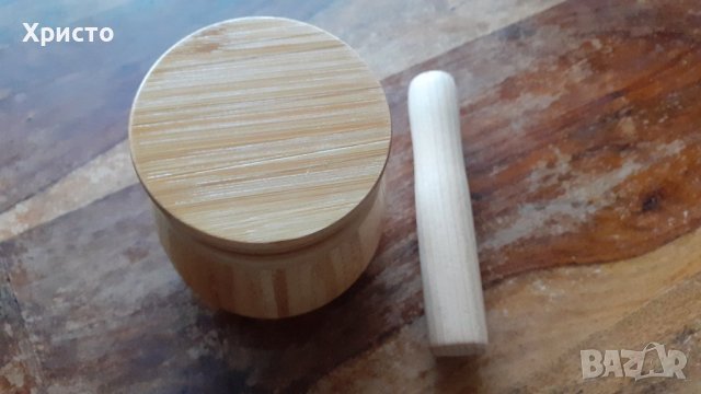 хаван и чукало от естествено дърво бамбук, снимка 7 - Прибори за хранене, готвене и сервиране - 43452014