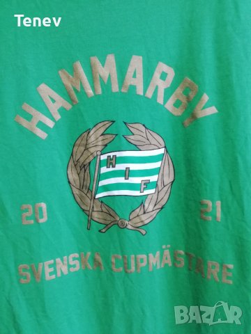 Hammarby IF Craft 2021 Svenska Cupmästare оригинална тениска , снимка 3 - Тениски - 43662003