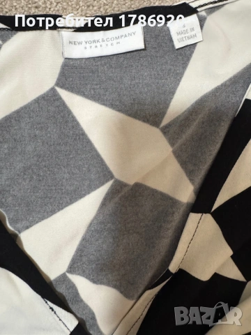 Стилен потник с 3D геометричен принт New York & Company, снимка 3 - Потници - 24945430