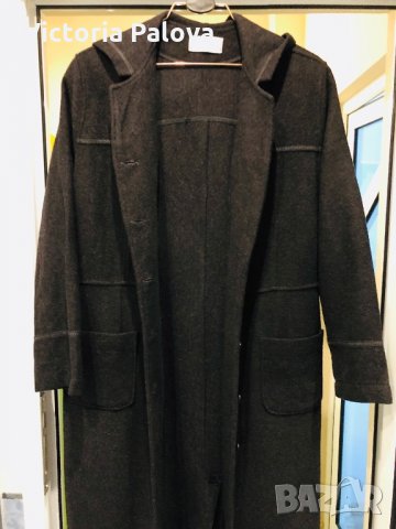 🇮🇹 Италианско дълго дизайнерско палто-жилетка  DI-LA, снимка 14 - Палта, манта - 28324840