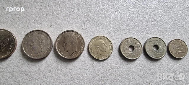 Испания. Испански песети.  8 бройки., снимка 8 - Нумизматика и бонистика - 39320359