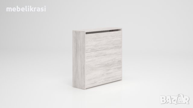 Легло Лео 90 с матрак 90/200 см., две чекмеджета, дъб бланко, gold apolo, снимка 3 - Спални и легла - 43967116