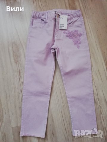 Бледолилави дънки H&M, снимка 3 - Детски панталони и дънки - 26627545